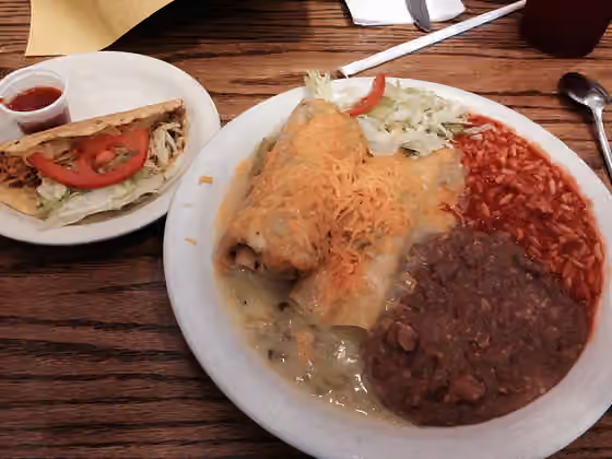 New Mexican cuisine — A brilliant plate from Cafecita in Grants NM.