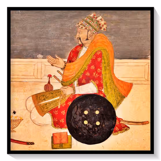Charan — English: Prince Padam Singh of Bikaner with Chāran Gordhar on a Terrace at Night ca.