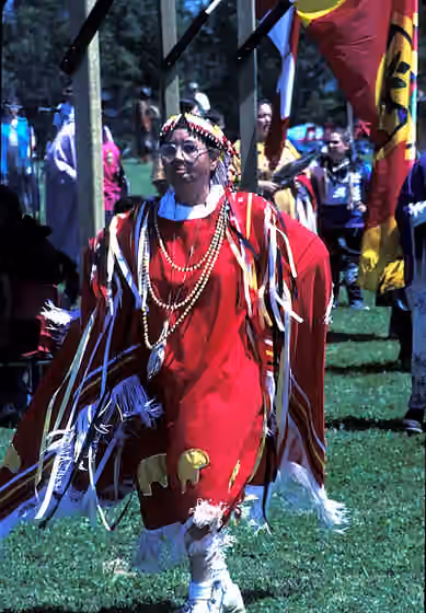 Mi'kmaq — Photograph of Dancer at 2000 Pow-wow at Eel Ground First Nation