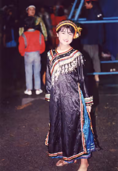 Bunun people — Bunun dancer just before her performance in Lona, Taiwan