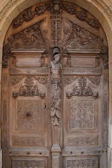 Mengukir kayu — Hugues Sambin : Porte Parlement, Dijon.