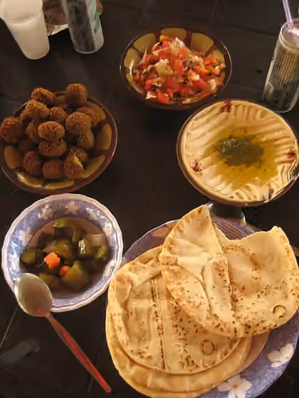 Masakan Yordania — Breakfast in Ajlun, jordan.