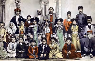 Assyrians in Iran — Assyrian Christians from lake urmia in north eastern Persia in their traditional costumes.