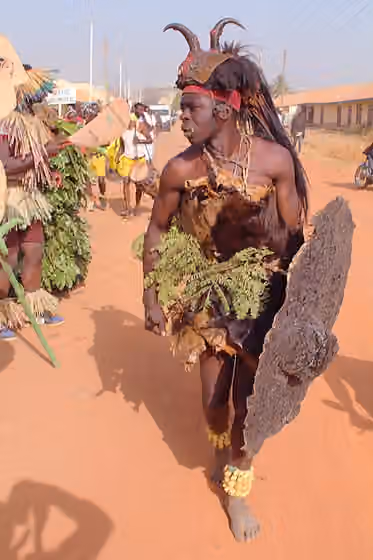Ham people — The Gbabhyi Ham troupe en route to the stadium on the day of the grand finale of the second edition of the Southern Kaduna Festival (SK Fest) 2024 held in the Kafanchan Township stadium, Takau, Kafanchan, central Nigeria.