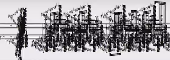 Black MIDI — Fragment of a musical score of Black MIDI.