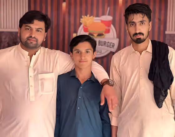 Gurjars in Punjab — Two Gujjar men with one Gujjar boy from Rawalpindi district Punjab, Pakistan