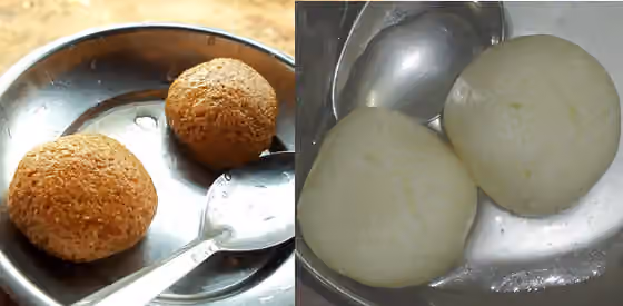 Rasgulla — Rasgullas from the Indian states of Odisha and Bengal.