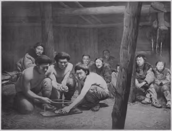 suku Koryak — Koryak men at the ceremony of starting the New Fire