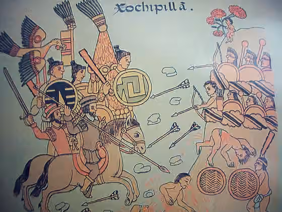 Caxcan — Paint of 1700 of war xochipilli