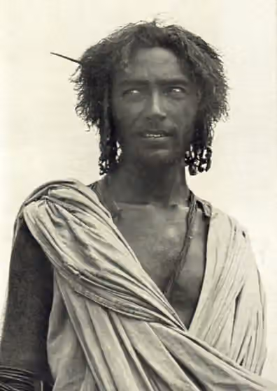 orang Afar — An Afar man in traditional nomad attire.