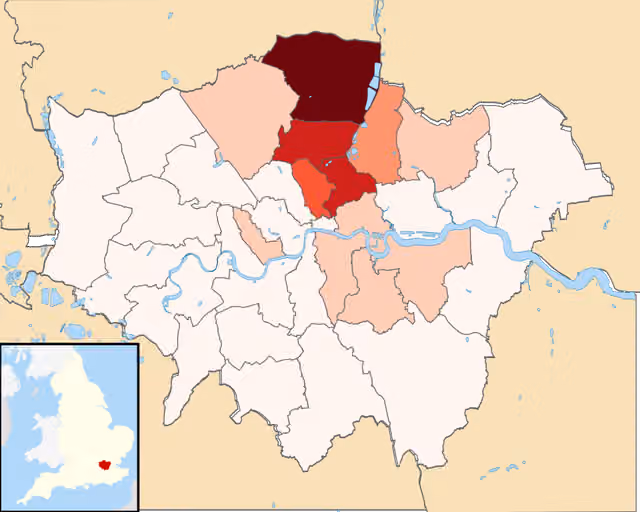 Turks in London — London Boroughs shaded by the percentage that wrote in a Turkish ethnicity 0.0%-0.49% 0.5%-0.99% 1%-1.99% 2%-3.49% 3.5%-4.99% 5% and greater