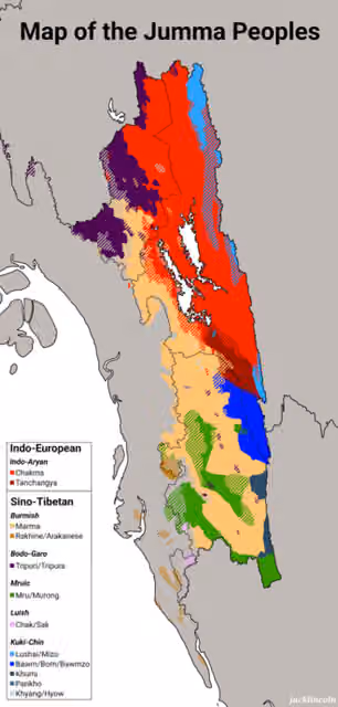Suku Jumma — Map of the Jumma Peoples