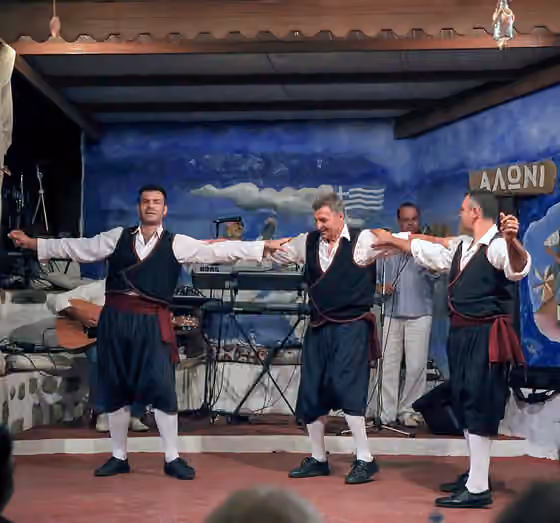 Sousta — Folk dancers, Patmos island
