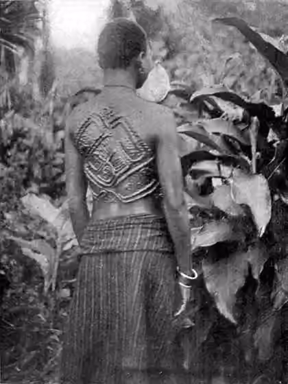 Tetela people — Cicatrised Batetela Woman (Lualaba-Kassai) - p.