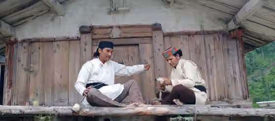 Jaunsari people — This image shows two men from Jaunsari tribe in Uttarakhand, India.