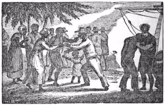 orang Kreol Sierra Leone — An illustration of liberated slaves arriving in Sierra Leone.