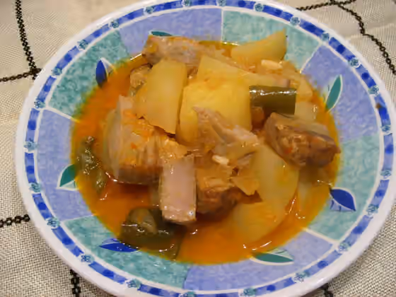 Tuna pot — Tuna pot, Cantabrian and Basque typical dish.
