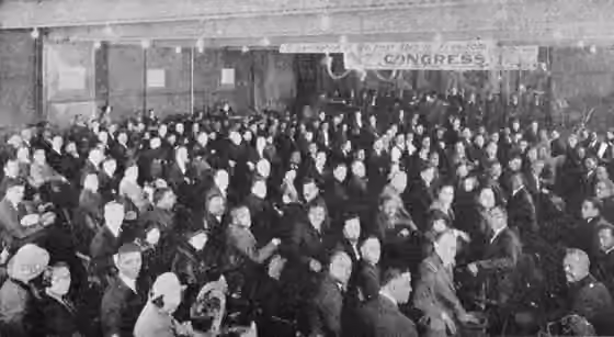 negro — News photograph of American Negro Labor Congress meeting from Vanguard Press.