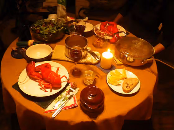 Hidangan Kanada — our chirstmas meal for two in a small cottage on point prim PEI.