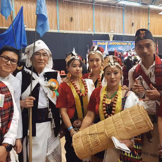 Magars — Magar youths with Magar dress