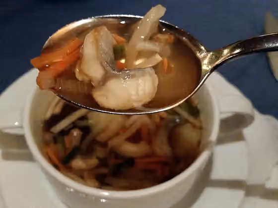 Eel soup — Hamburger Aalsuppe by Alt Helgoländer Fischerstube, Hamburg-Altona