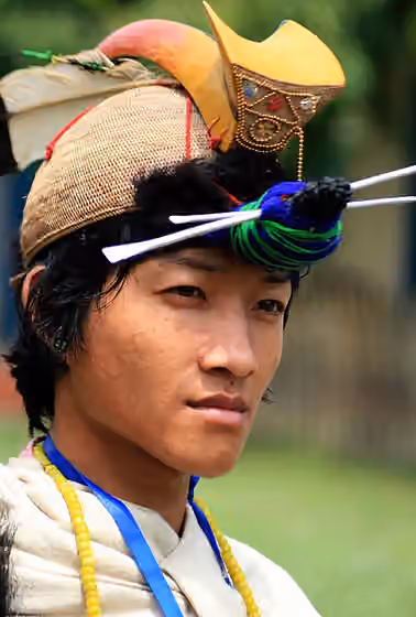 Suku Nishi — A man of the Nishi people from Arunachal Pradesh , India .