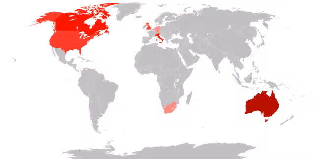 orang Malta — Map of Maltese People Malta + 100,000 + 10,000 + 1,000