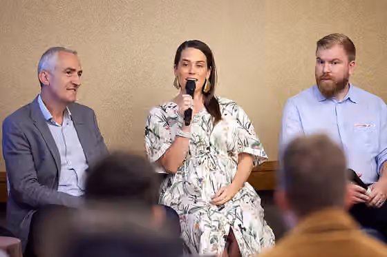 musik produksi — Kristen speaking at the PMC Reaching the Digital Creator in 2022