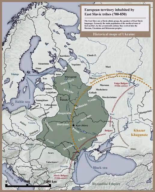 Severians — European territory inhabited by East Slavic tribes in 8th and 9th century.