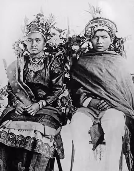 Suku Mandailing — foto Pasangan Pengantin di Pakantan, Mandailing Natal, Sumatera Utara