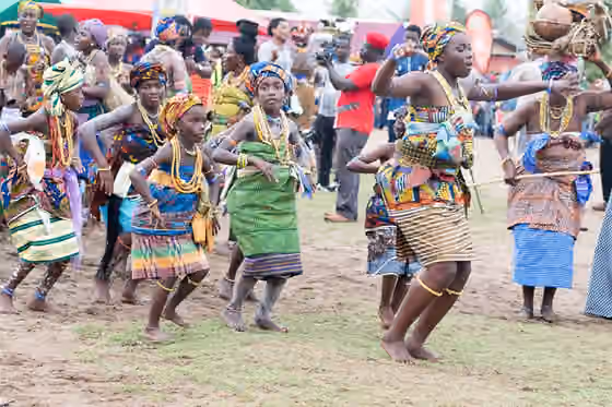Agbadza — This is an image of Cultural Fashion or Adornment from