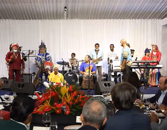 Music of Suriname — (Paramaribo - Suriname, 20/01/2022) Presidente da República Jair Bolsonaro durante Jantar em sua homenagem, oferecido pelo Senhor Presidente da República do Suriname e pela Senhora Melissa Santhoki-Seenacherry.