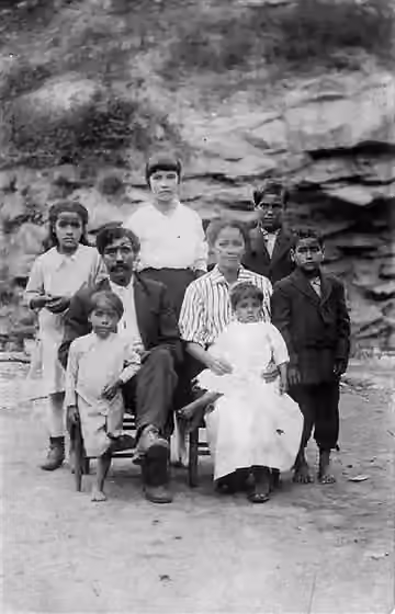 Racial isolates in the United States — Attributed to Arch Goins and family (probably Elijah Goins, Arch Goins' brother) from Graysville .
