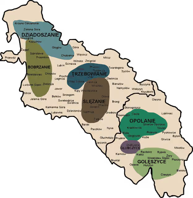 Opolans — Location of Silesian tribes in the 9th and 10th centuries