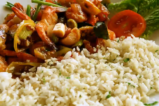 Masakan Sri Lanka — Rice & Prawns