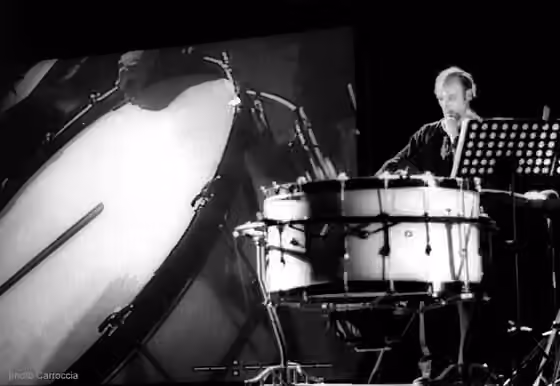 Feed-Drum — Première of Gran Cassa, Alessandro Tomassetti plays an Imperial Bass Drum Corpi del suono 1999 – Istituto Gramma, L’Aquila - Italy