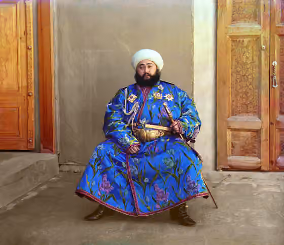 orang Uzbek — A picture of Alim Khan (1880-1944), Emir of Bukhara , taken in 1911.