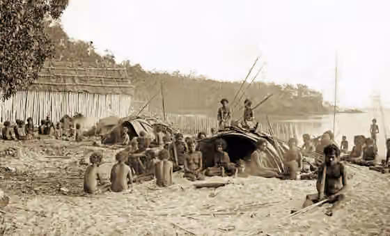 Iwaidja people — Aboriginal camp at Port Essington