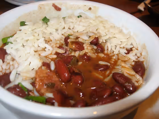 Kacang merah dan nasi — Red Beans and Rice at Angeline's Louisiana Kitchen - Berkeley, CA.