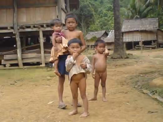 Khmuic peoples — (Khmu children in a Khmu village in the mountains near Luang Prabang, Laos 2006)