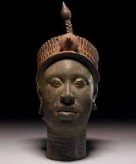 Ifè people (Togo) — Brass head cast of an Ooni of Ife