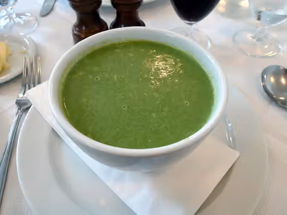 Sup jelatang — Nettle soup.