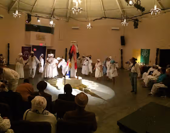 Haitian Americans — Swearing-in ceremony of the first ever GwètòDe's for the Haitian diaspora by Konfederasyon Nasyonal Vodouyizan Ayisyen (KNVA) held 2/25/2017 at National Black Theatre in Harlem NYC.