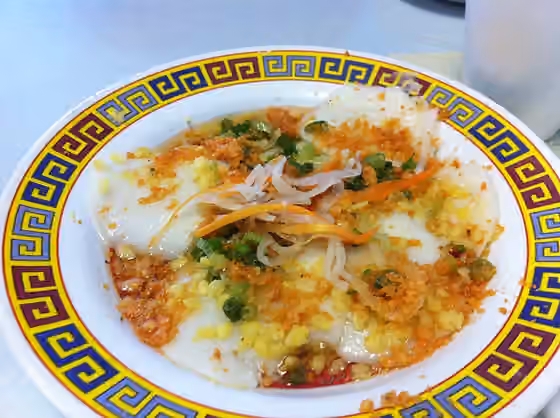Bánh bèo — Rice flour cake with shrimp - Vietnam Kitchen, Louisville, KY Flickr Tags: louisville vietnamese rice flour shrimp .