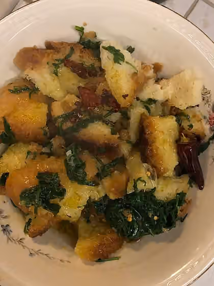 Pancotto — pane cotto con rucola