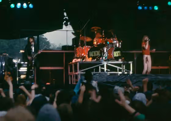 Glam Metal — w:Kix (band) performing in 1983.
