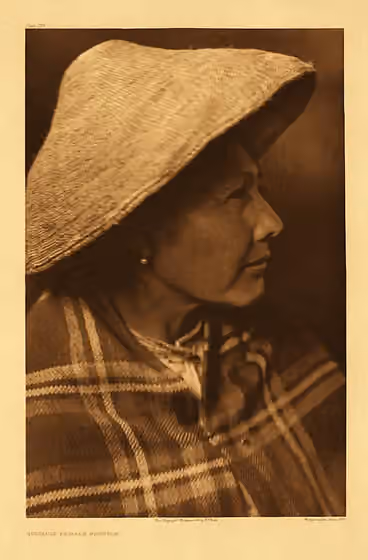 Quinault people — Quinault woman by Edward S.
