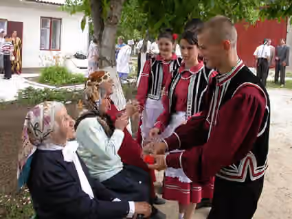 Gagauz — Young and old Gagauz people