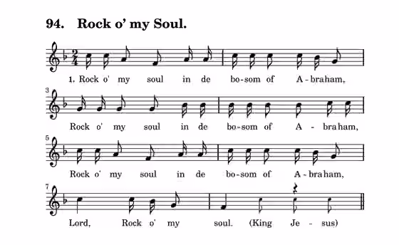 African-American music — Music from the 1867 collection Slave Songs of the United States