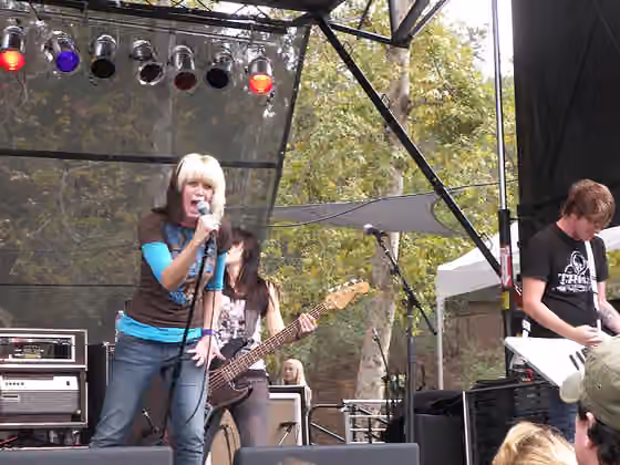 Neues Geistliches Lied — Contemporary Christian music group Fireflight in concert at Cornerstone California Festival in Irvine, California .